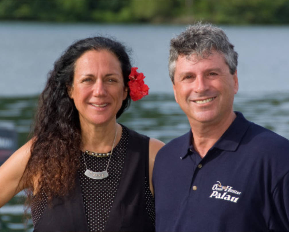 Navot and Tova Bornovski founder of Fish 'n Fins and Ocean Hunter Palau