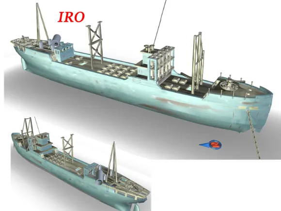 infographic of the pro wreck a dive site in Palau