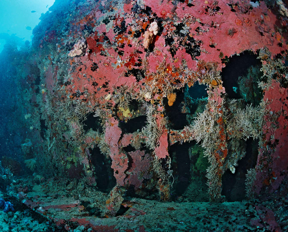 Rests of a WWII war ship in Palau